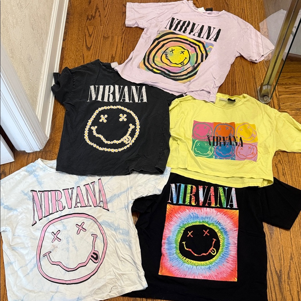 NIRVANA Colorful Graphic T-Shirts - Zara Set of 5